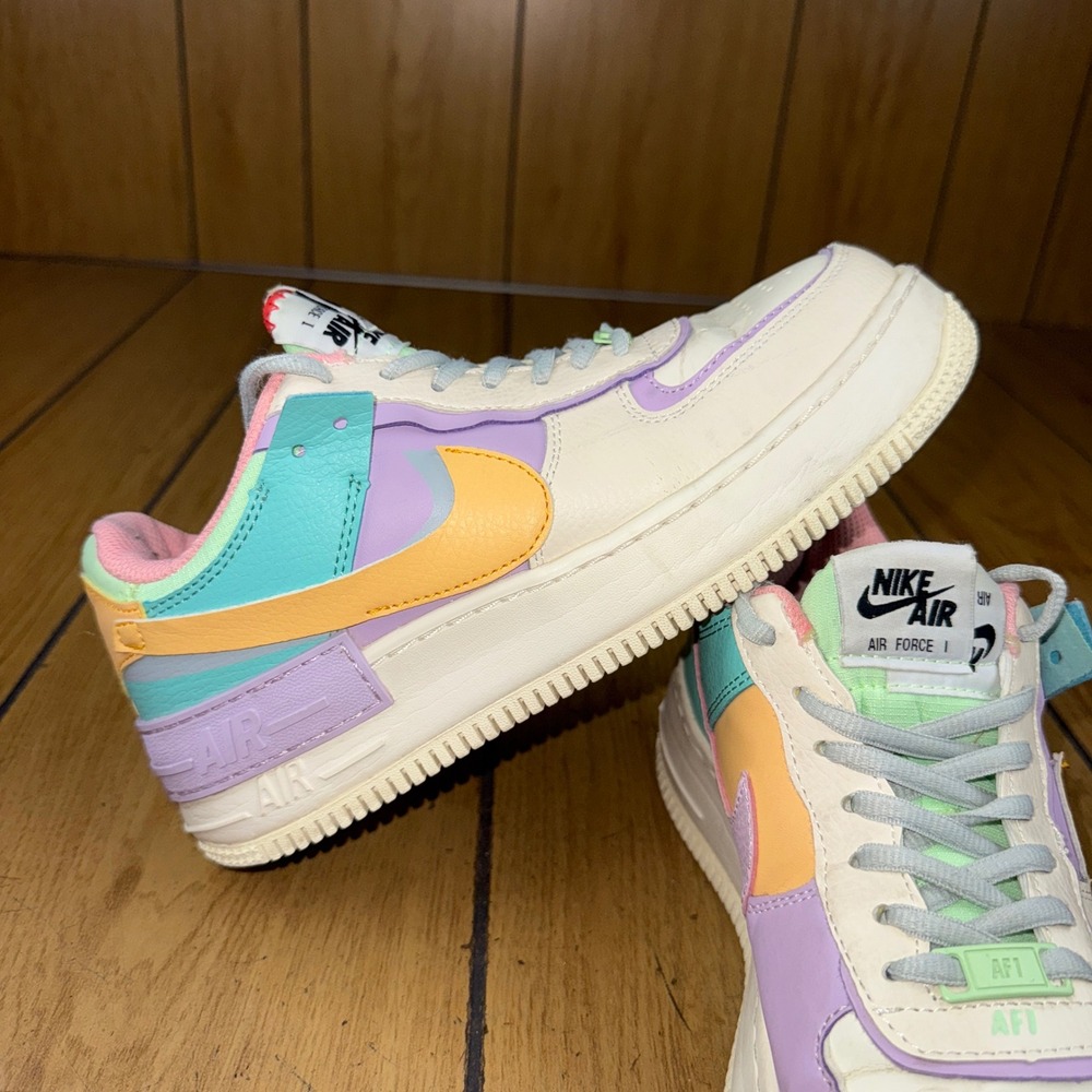 Nike Air Force 1 Shadow Pastel Multi Color Athletic Shoes Sneakers Women's - Picture 2 of 15